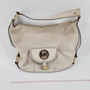 Michael Kors leather hobo bag cream purse